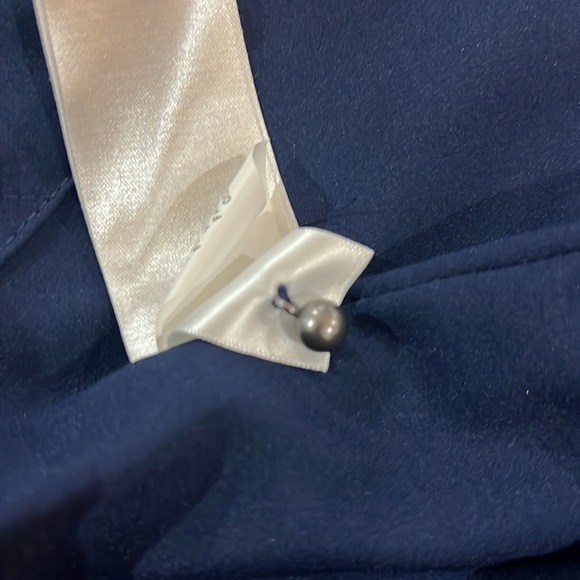 Gap Color Block Tie Neck Dress Blue and Red Size 2 - Picture 7 of 7